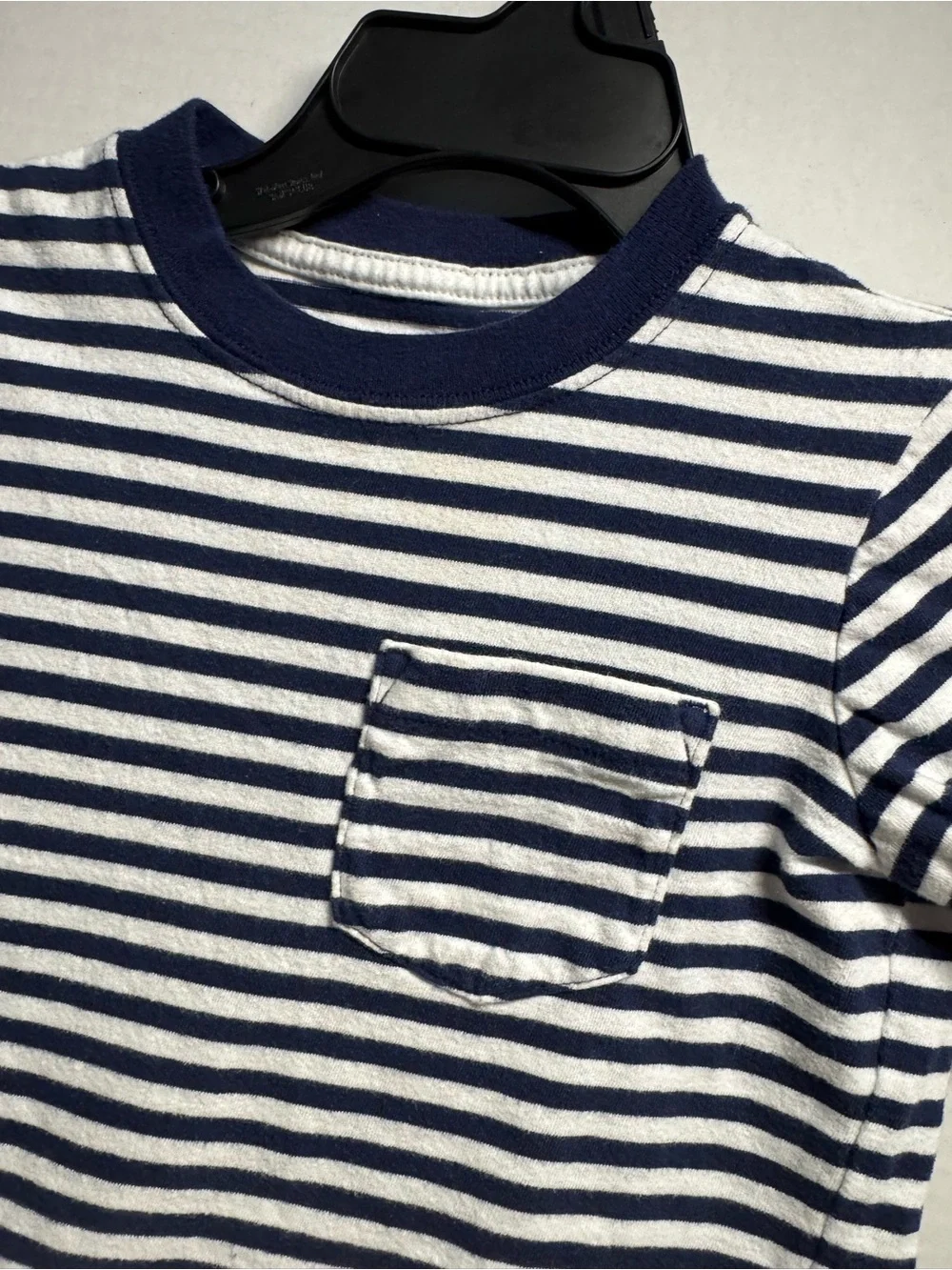 Carter's Navy & White Striped Pocket Tee